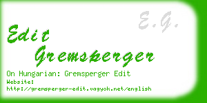 edit gremsperger business card